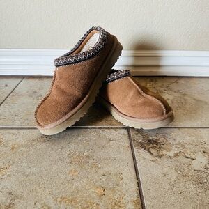 UGG Tan Suede Slip-On Clogs